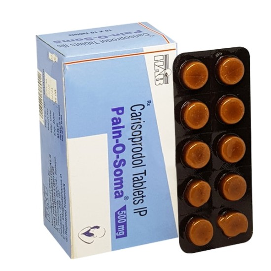 Pain O Soma 500 (Carisoprodol)  Short Term Remedy For Muscle Pain