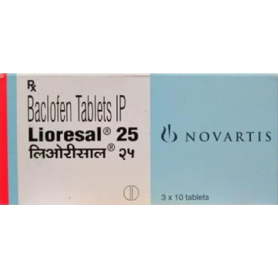 Lioresal 25 mg tablet (Baclofen) 