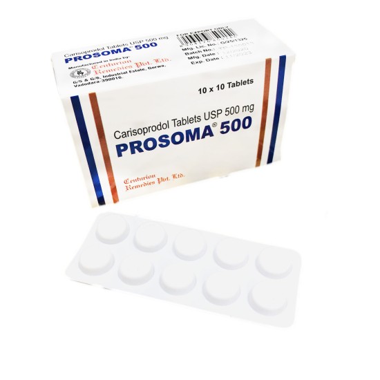 Buy Prosoma 500mg Online 0.83 Per Tablet Treats Muscle Pain