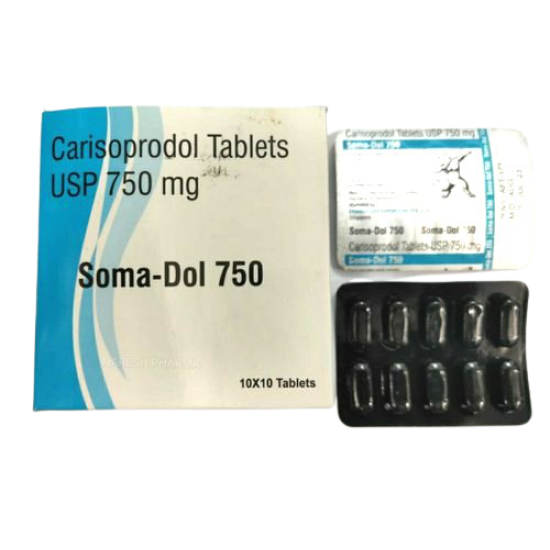 Buy Soma Dol 750mg Only 0.73 per Tablet for Muscle Pain Relief